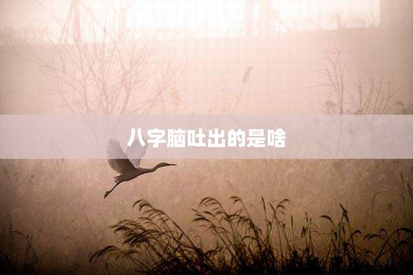 八字脑吐出的是啥