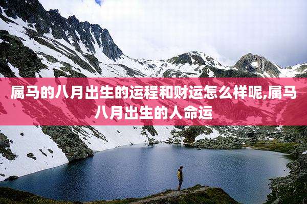 属马的八月出生的运程和财运怎么样呢,属马八月出生的人命运