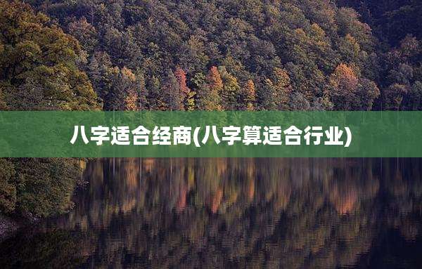 八字适合经商(八字算适合行业)