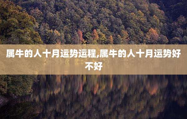 属牛的人十月运势运程,属牛的人十月运势好不好