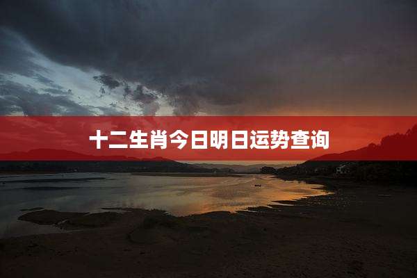十二生肖今日明日运势查询