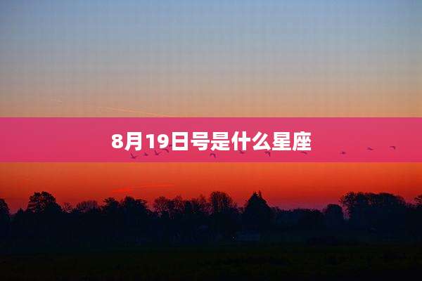 8月19日号是什么星座