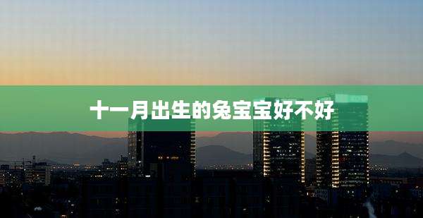 十一月出生的兔宝宝好不好