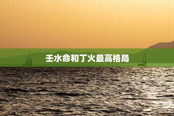 壬水命和丁火最高格局