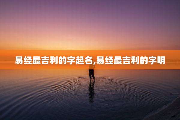 易经最吉利的字起名,易经最吉利的字明
