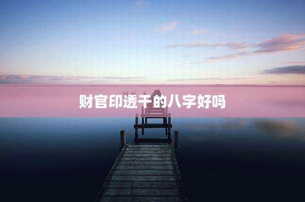 财官印透干的八字好吗