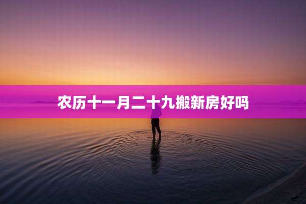 农历十一月二十九搬新房好吗