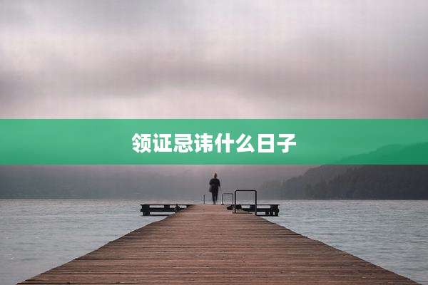 领证忌讳什么日子
