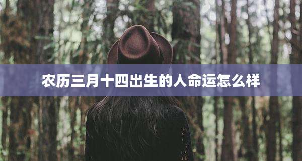 农历三月十四出生的人命运怎么样