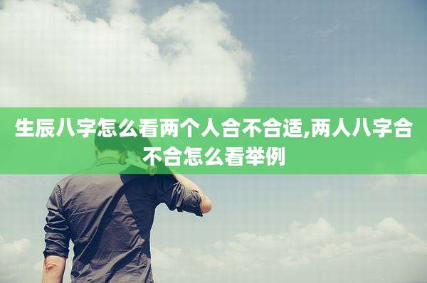 生辰八字怎么看两个人合不合适,两人八字合不合怎么看举例