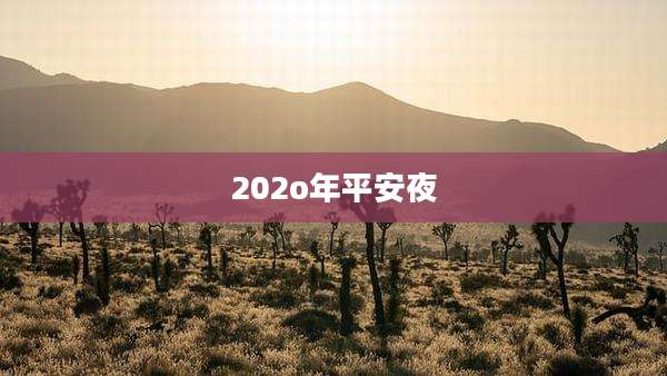202o年平安夜