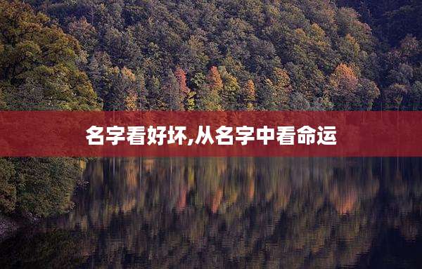 名字看好坏,从名字中看命运