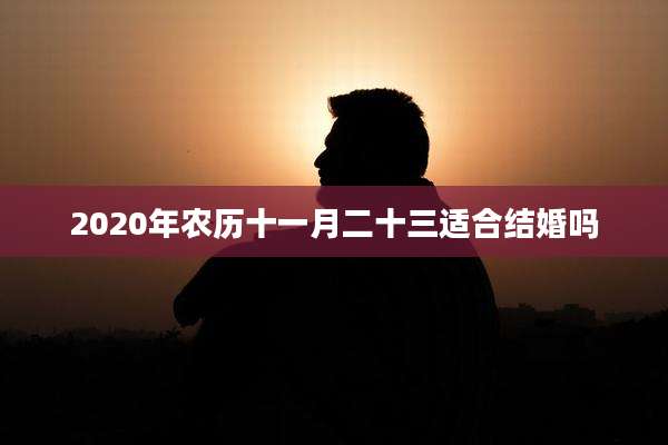 2020年农历十一月二十三适合结婚吗