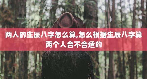 两人的生辰八字怎么算,怎么根据生辰八字算两个人合不合适的