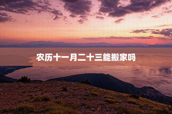 农历十一月二十三能搬家吗