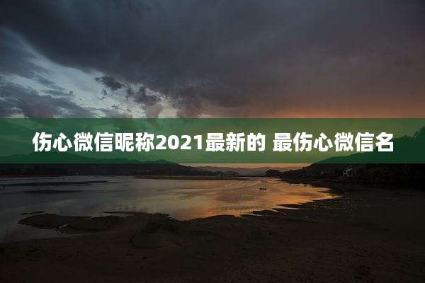 伤心微信昵称2021最新的 最伤心微信名