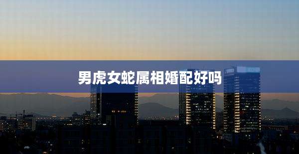 男虎女蛇属相婚配好吗