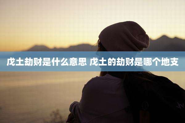 戊土劫财是什么意思 戊土的劫财是哪个地支