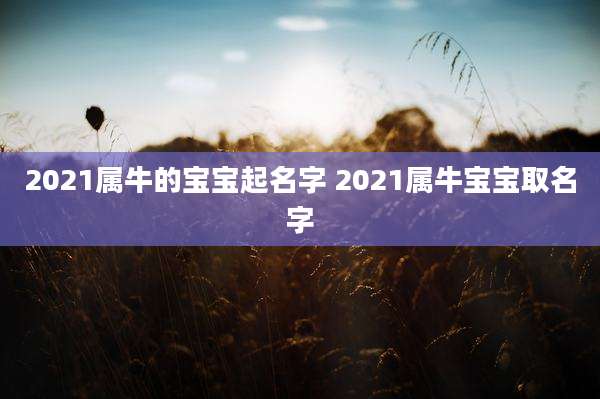 2021属牛的宝宝起名字 2021属牛宝宝取名字