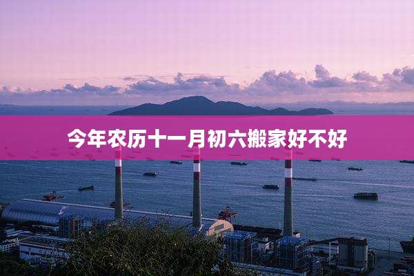 今年农历十一月初六搬家好不好