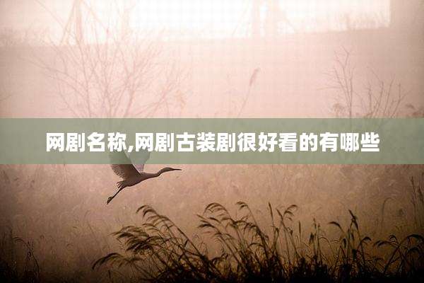 网剧名称,网剧古装剧很好看的有哪些