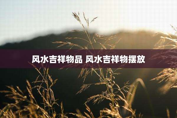 风水吉祥物品 风水吉祥物摆放