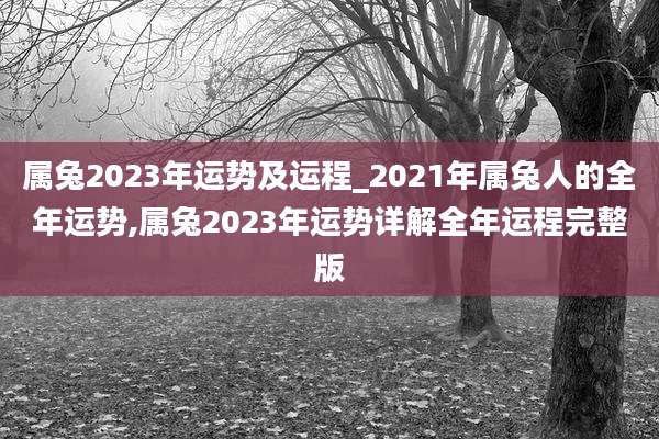 属兔2023年运势及运程_2021年属兔人的全年运势,属兔2023年运势详解全年运程完整版