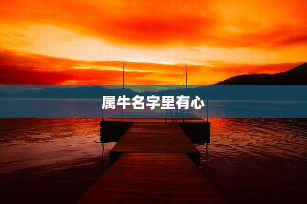 属牛名字里有心