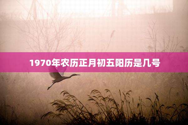 1970年农历正月初五阳历是几号