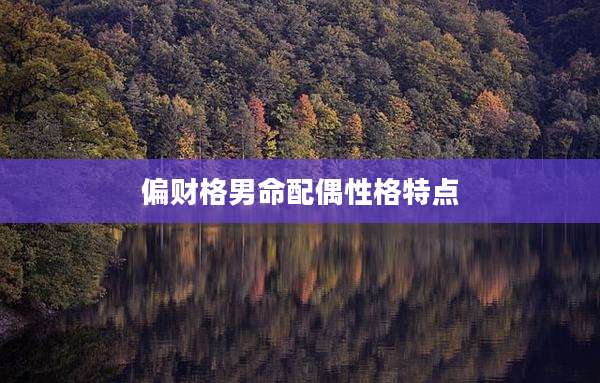 偏财格男命配偶性格特点