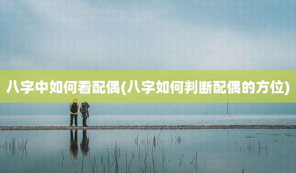 八字中如何看配偶(八字如何判断配偶的方位)