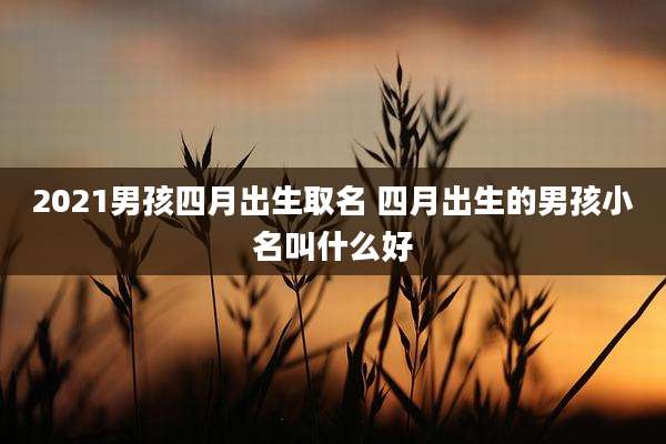 2021男孩四月出生取名 四月出生的男孩小名叫什么好