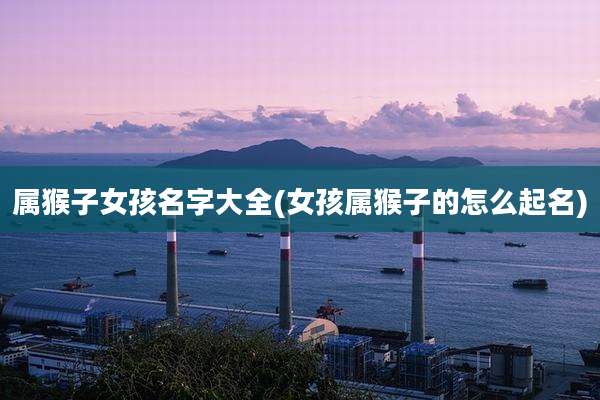 属猴子女孩名字大全(女孩属猴子的怎么起名)