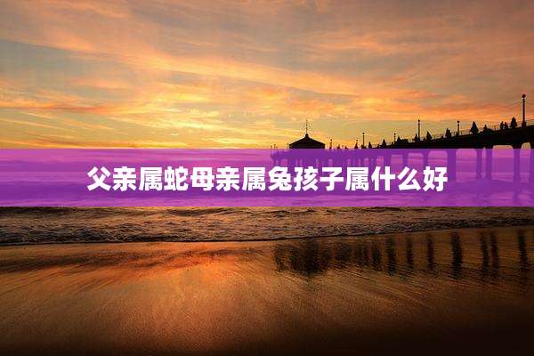 父亲属蛇母亲属兔孩子属什么好