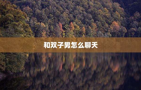 和双子男怎么聊天