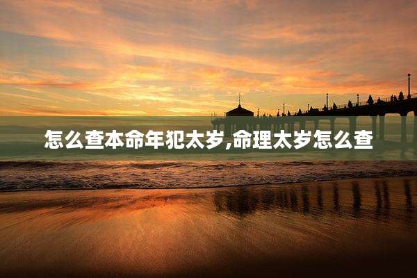 怎么查本命年犯太岁,命理太岁怎么查