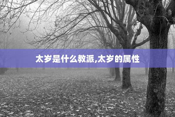 太岁是什么教派,太岁的属性
