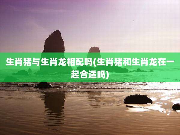 生肖猪与生肖龙相配吗(生肖猪和生肖龙在一起合适吗)