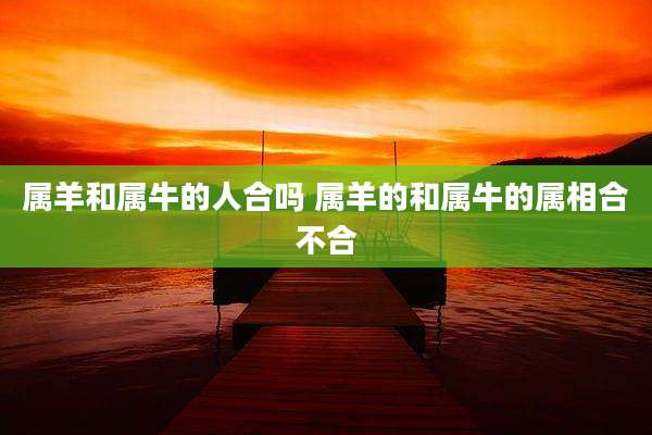 属羊和属牛的人合吗 属羊的和属牛的属相合不合