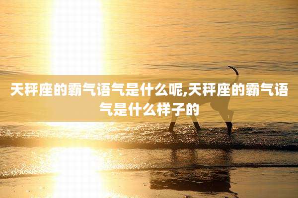 天秤座的霸气语气是什么呢,天秤座的霸气语气是什么样子的
