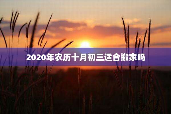 2020年农历十月初三适合搬家吗