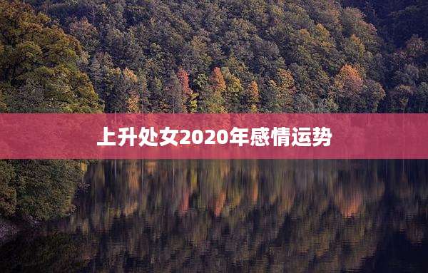 上升处女2020年感情运势