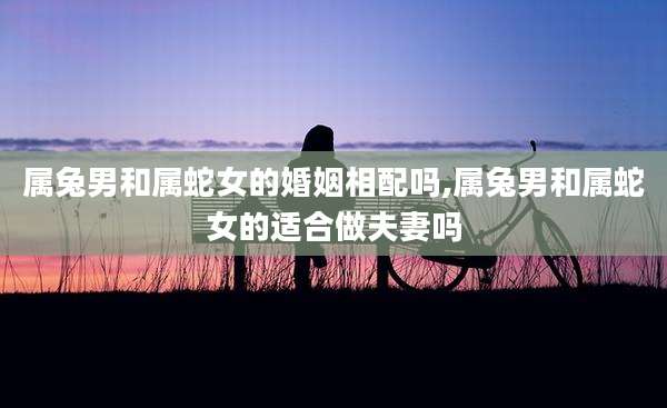 属兔男和属蛇女的婚姻相配吗,属兔男和属蛇女的适合做夫妻吗