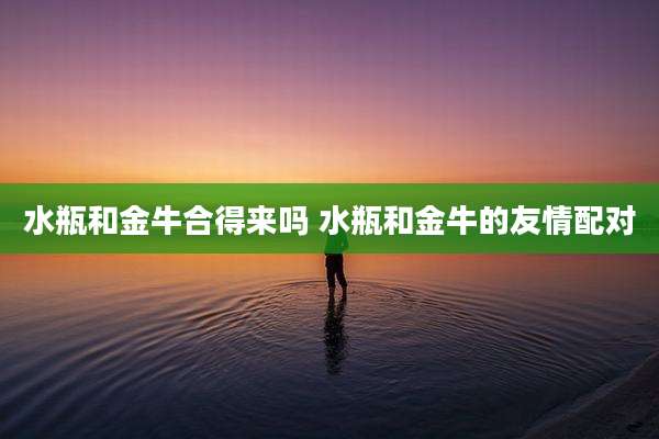 水瓶和金牛合得来吗 水瓶和金牛的友情配对