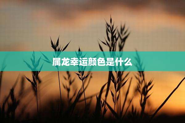 属龙幸运颜色是什么