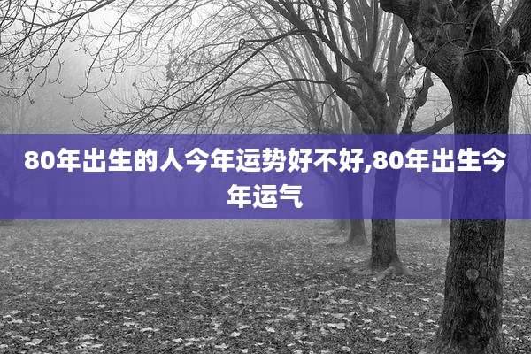 80年出生的人今年运势好不好,80年出生今年运气