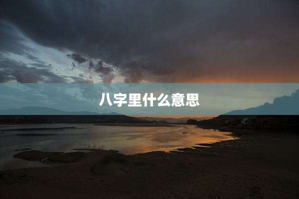 八字里什么意思