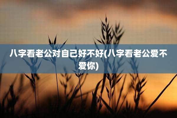 八字看老公对自己好不好(八字看老公爱不爱你)