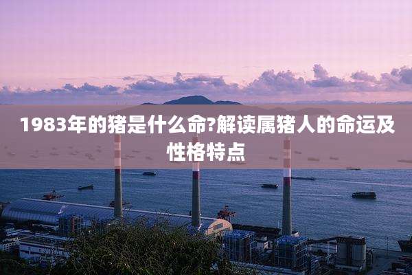 1983年的猪是什么命?解读属猪人的命运及性格特点