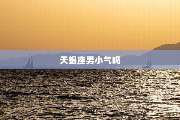 天蝎座男小气吗